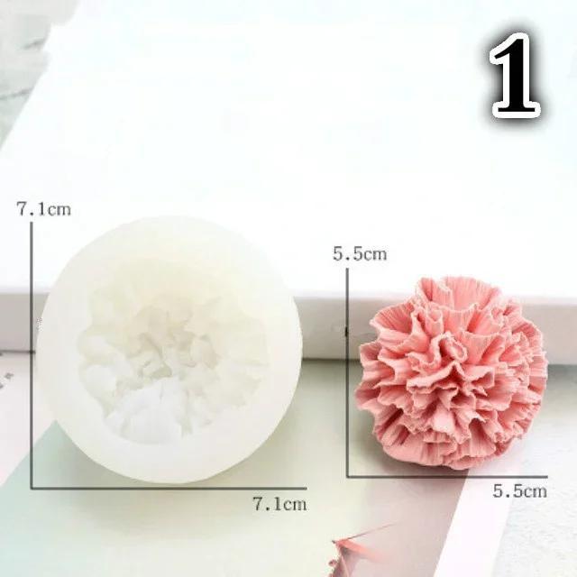Гвоздика Силиконовая форма Украшение Форма для цветка Форма для домашнего ароматерапевтического гипса Формы для мыла ручной работы Формы для диффузного камня своими руками
