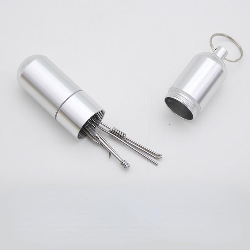 Многосекционная съемная бутылочка с лекарством из алюминиевого сплава, герметичный держатель для зубочисток, водонепроницаемый картридж с лекарством, брелок, подвесная бутылка