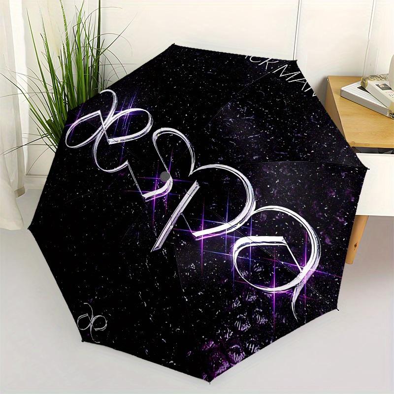 1pc Black Mamba: Aespa Album Cover Umbrella with Plastic Handle,Suitable for All Seasons Home Travel Outdoor UmbrellaM1291