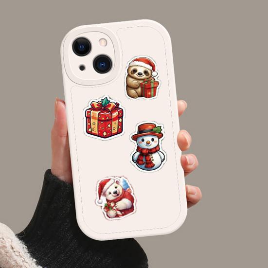 100 шт./пакет, Рождественская наклейка, самоклеящаяся, водонепроницаемая, из ПВХ, съемный чехол для телефона, багаж, скейтборд, ноутбук, наклейка для скрапбукинга, детские товары для самостоятельного изготовления