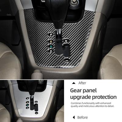 Настоящее Углеродное Волокно Для Hyundai Tucson 2006-2014 Салон Автомобиля Центральная Консоль Накладка на Рычаг Переключения Передач Наклейка Чехол Аксессуары для Тюнинга