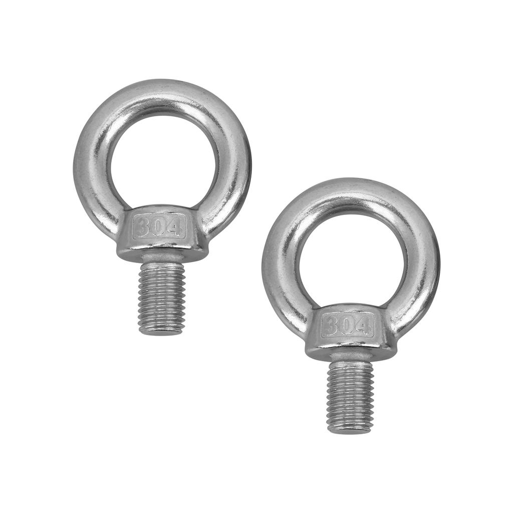 2Pcs Stainless Steel Lifting Ring Eye Bolt Heavy Duty Marine Grade Ring Screw BoltsM16