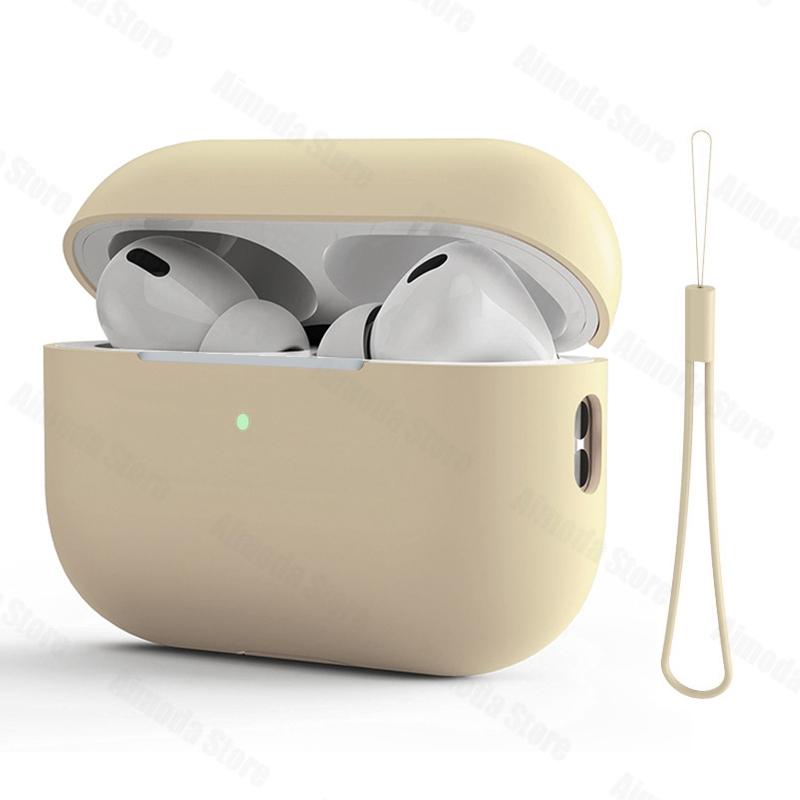 Чехол для Airpods Pro 2 Силиконовый Сплошной Беспроводной Чехол для Наушников Для Apple Air Pod Pro2 2-го Поколения Защитный Корпус