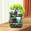 Настольный небольшой рокарий, имитация дерева, фонтан с текущей водой и дождевой декорацией для медитации, комнаты для йоги, креативный декоративный