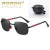 Mens Polarized Sunglasses Fashion Design Folding Driving Glasses Outdoor Driver UV400 Anti Glare Sun Glasses