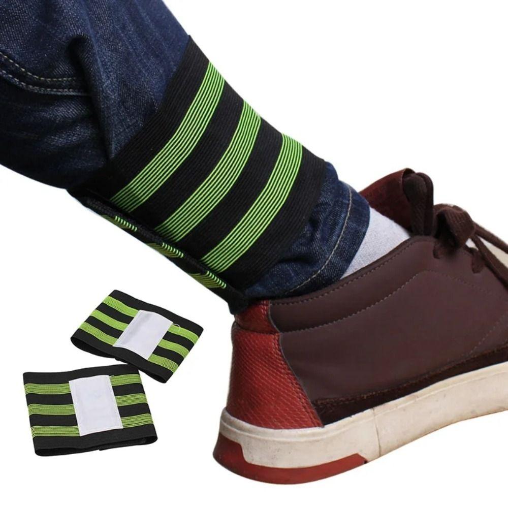 Reflective Bicycle Ankle Leg Strap Elastic Bike Pant Bands Cycling Pants Strap Night Riding
