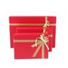 Wedding rectangular red silk scarf gift box, scarf gift box creative birthday gift box packaging box