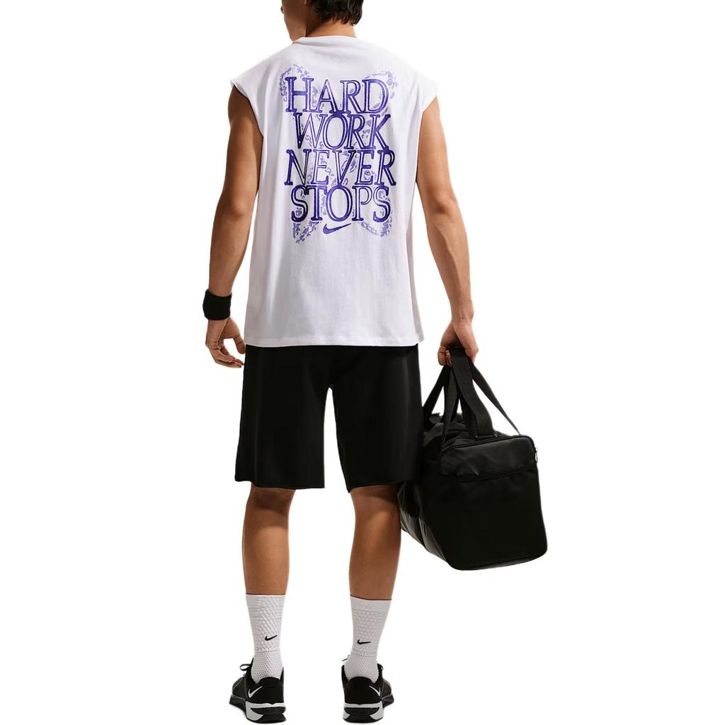 Nike Мужской однотонный топ в рубчик из хлопка tops IH1976-100