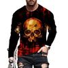 Мужская футболка с цифровой печатью, модный топ с длинным рукавом и круглым вырезом