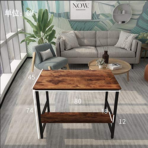 Embrace Life Simple Work Flat PC Study Space Storage Desk с нижним компьютерным офисом Ширина 80 см x Глубина 45 см x Простой в использовании одноместный стол для учебы в стиле ретро,