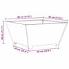 Fire Pit Brown 80 x 80 x 40 cm Weatherproof Steel