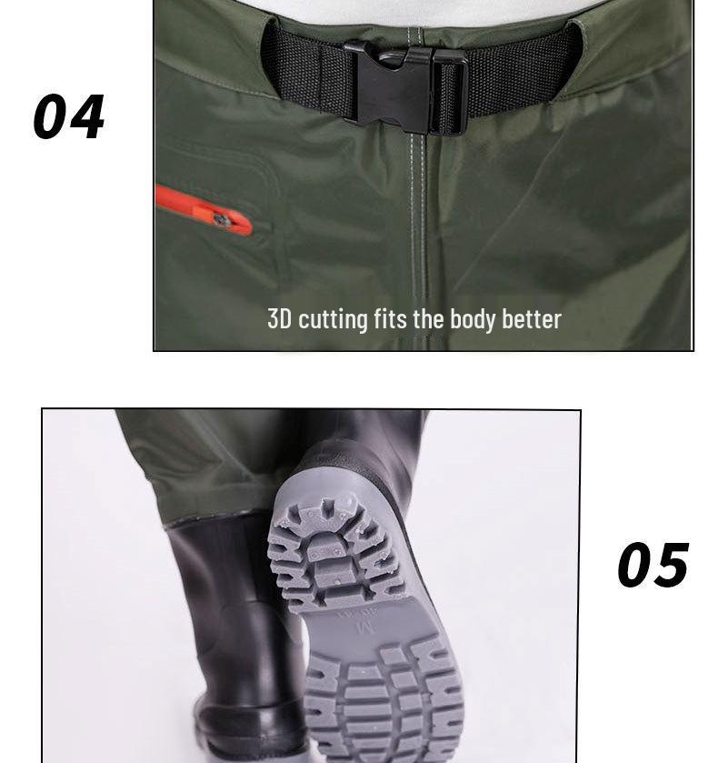 Новый нейлоновый цельный вейдинговый костюм - Полубоди рыболовные дождевые штаны