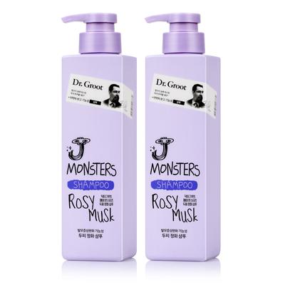 Доктор. Грут Дж.. Monsters Очищающий функциональный шампунь для кожи головы Аромат розового мускуса, 385 мл, 2 шт.