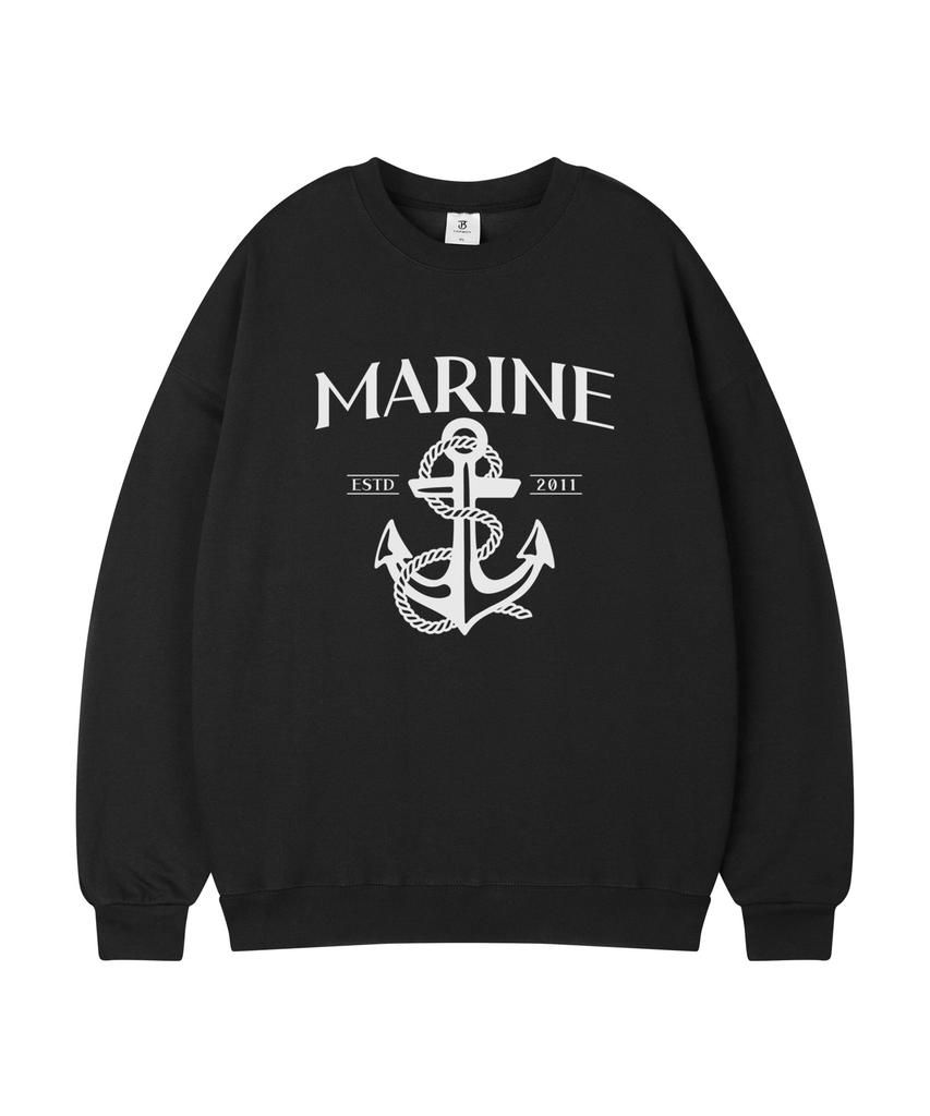 TOPBOY Marine Oversized Printed Sweatshirt