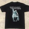 Хлопковая черная футболка унисекс группы Rage Against The Machine Полный размер Унисекс футболка CM286