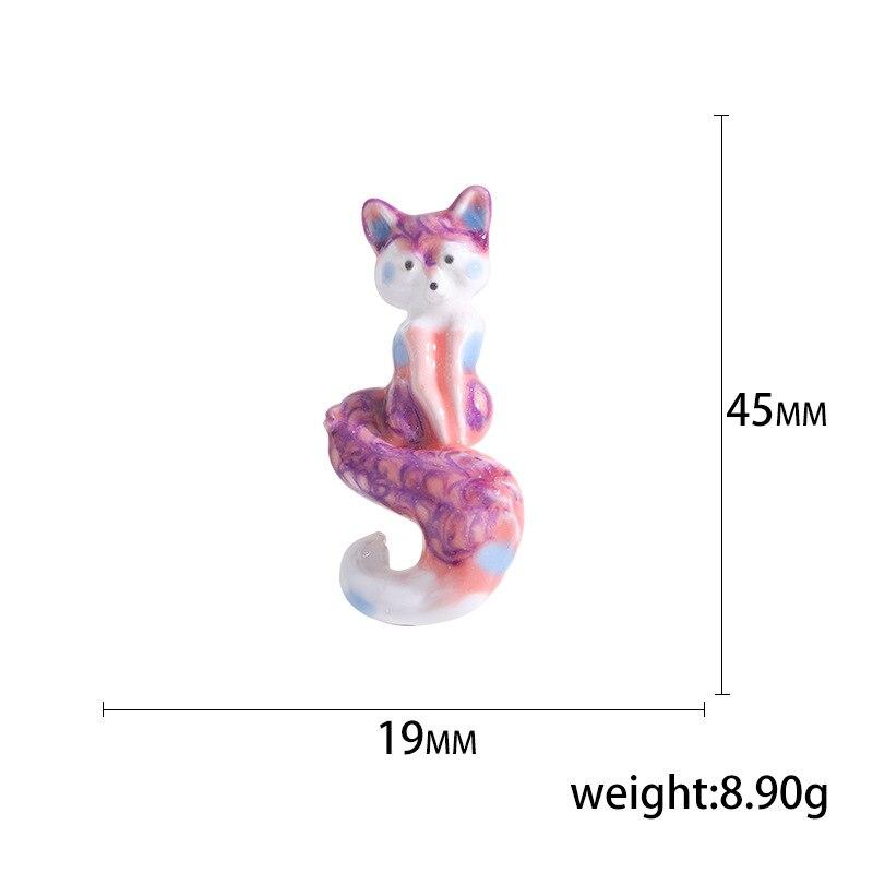 Blucome Модная простая брошь с маленьким животным, булавка для воротника из сплава с капающим маслом лисы, темперамент