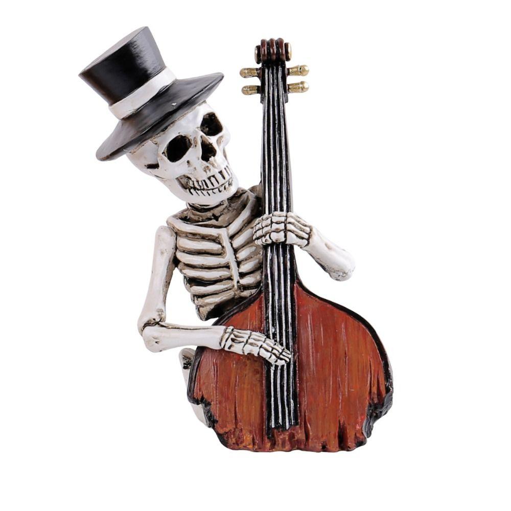 Страшный Хэллоуин Скелет Украшение Забавный Уникальный Поддельный Человеческий Череп Кости Игрушки для розыгрышей Смоляная Фигурка Скелета Украшения Подарок