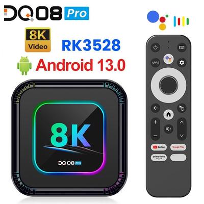 DQ08 Pro RGB Смарт ТВ-бокс Android 13 RK3528 Четырехъядерный Поддержка 8K Видео HDR10+ Двойной Wifi6 BT5.0 ТВ-приставка