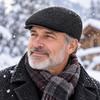 Windproof Brim Winter Forward Beret Thickened Design Newsboy Duck Tongue  Daily Commuting