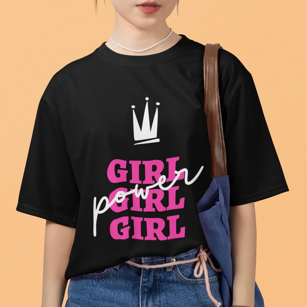 Футболка 'Girl Power' с феминистской цитатой, графическая футболка, дизайн с короной, подарок для расширения прав и возможностей, топ
