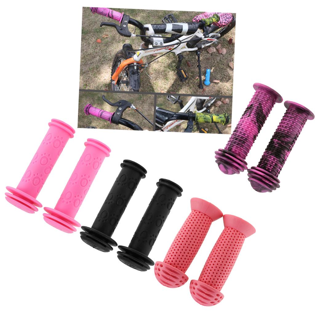 1 Pair Handlebar Grips Children Bike Tricycle Scooter Anti Slip Rubber Hand Grips Comfortable & Durable