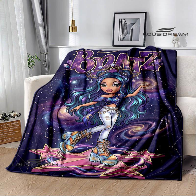 Bratz kawaii printed blanket Picnic blanket Warm blankets Outdoor Blanket Home bed linings blankets for beds Birthday Gift