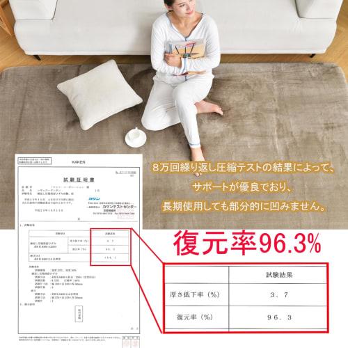 Extra-thick carpet, 3 tatami mat size (185 x 240 cm), 30 mm thick, suitable for winter floor heating, washable, non-slip, dust mite resistant, antibac