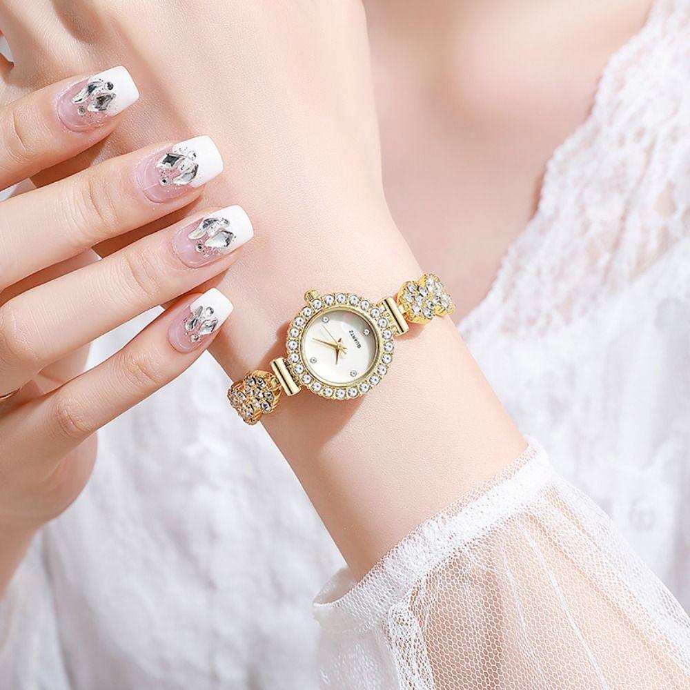Rhinestone Women Watch Small Disc Wrist Watch Fashion Ladies Bracelet Watch Ladies
