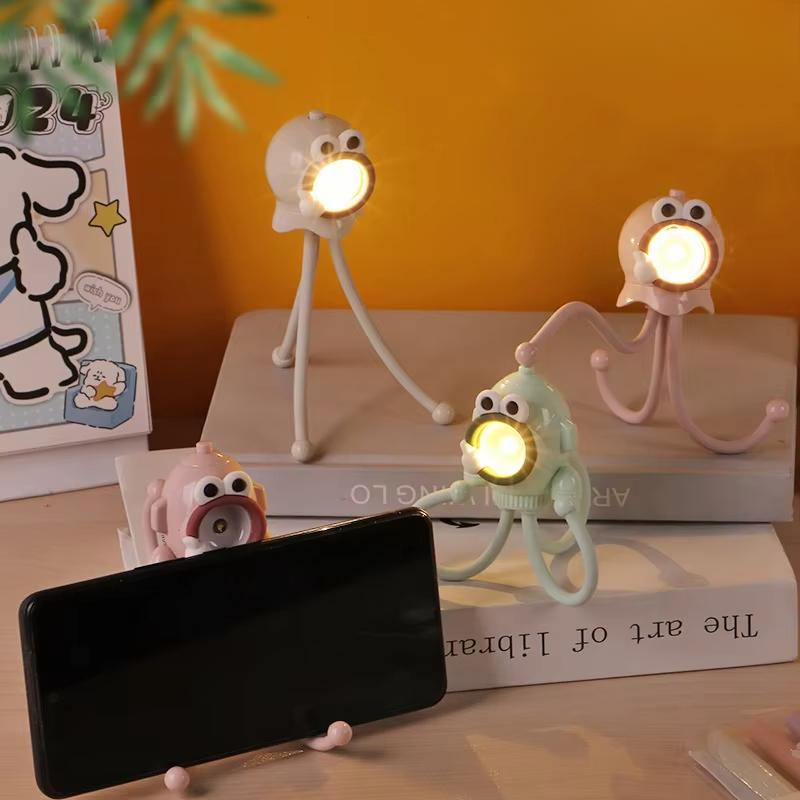 Креативный забавный ночник в виде осьминога, мультяшный мини-светодиодный фонарь для детской спальни, прикроватная лампа, переносная настольная лампа, игрушка в подарок
