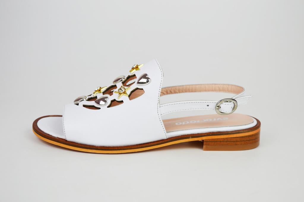 Босоножки Evromoda 6363 36 Белые кожа