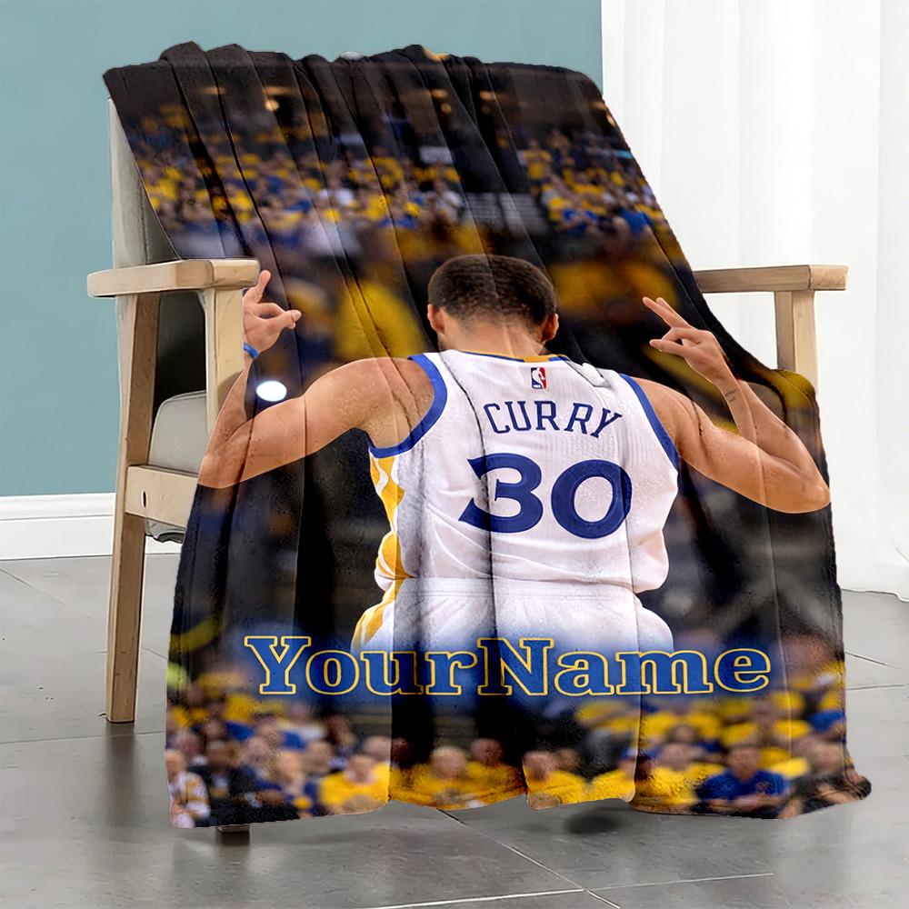 Curry Personalized Text Blanket Throw Customizable Blanket Durable Comfort Versatile For Nap Seaside Picnics Bed Allseason Use