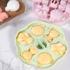 Cake Mold Easy Demoulding Heat-resistant Reusable Cute Bear Shape BPA Free Baking Animal Cookie Steamed Cake Mould for Kitchen