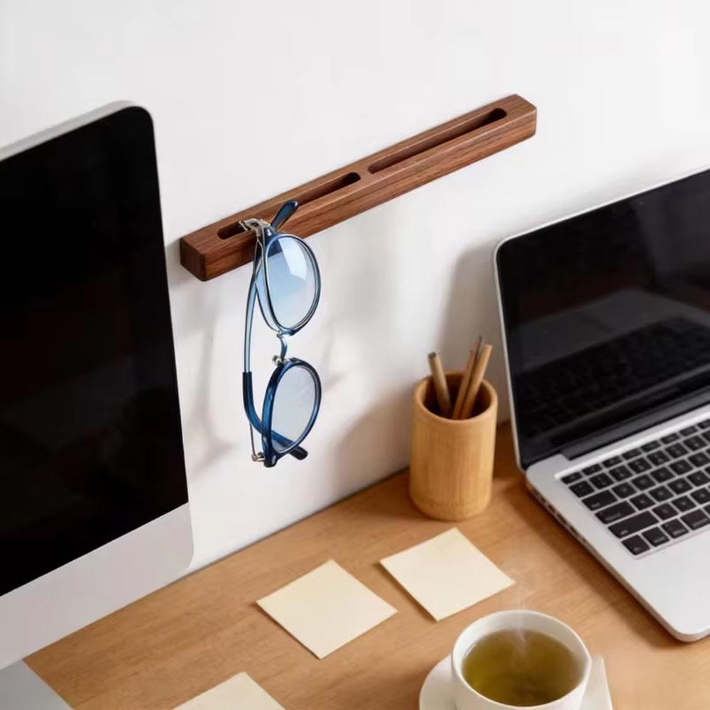 Retro Wooden Wall Mount Sunglasses Holder No Drill Eyeglasses Display Organizer Wooden Eyeglass Holder Bathroom Bedroom