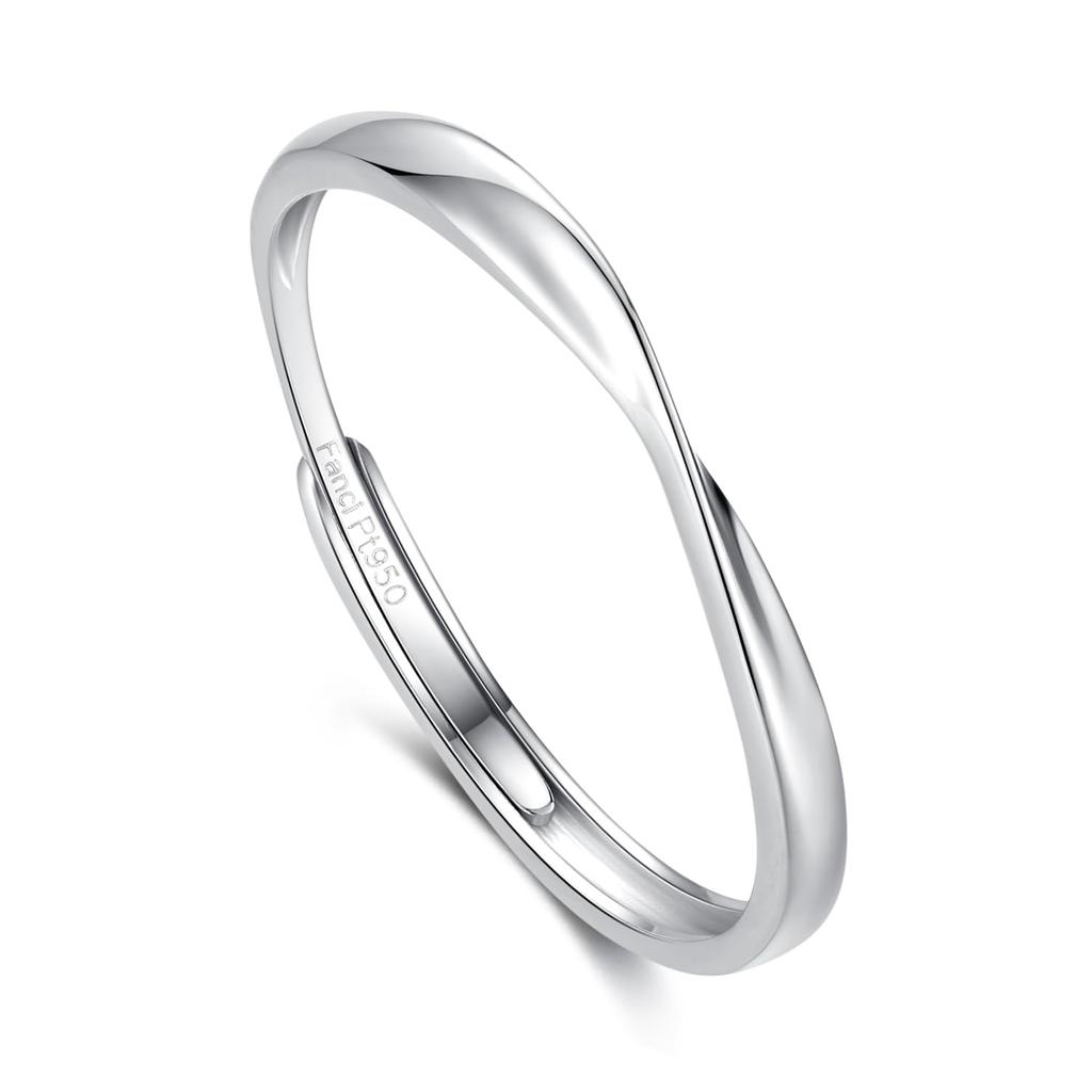 FANCIME Platinum Gift Boxed and Gift Perfect Gift for and Day Ring, Pt950, Men's, Adjustable, Sparkling, Wrapped, Mother's Day, Christmas, Birthdays,