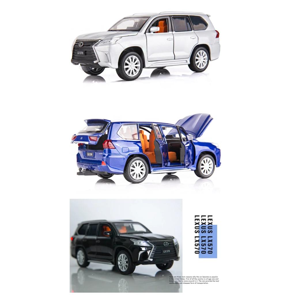 1/32 Lexus LX570 внедорожник литой автомобиль модель игрушечные машинки с инерционным механизмом со звуком и светом коллекция детские подарки