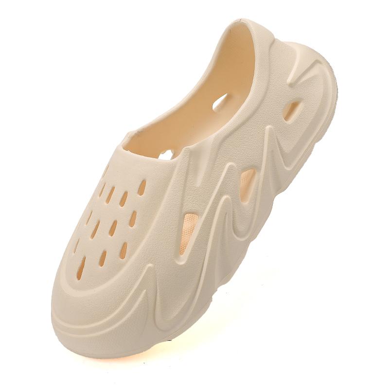 Fashion Beach Sandals Men Soft Hollow Outdoor Cool Summer Flip-flops Aqua Clogs Hot Male Band Sandals Summer Slides Beach Swimming Shoes