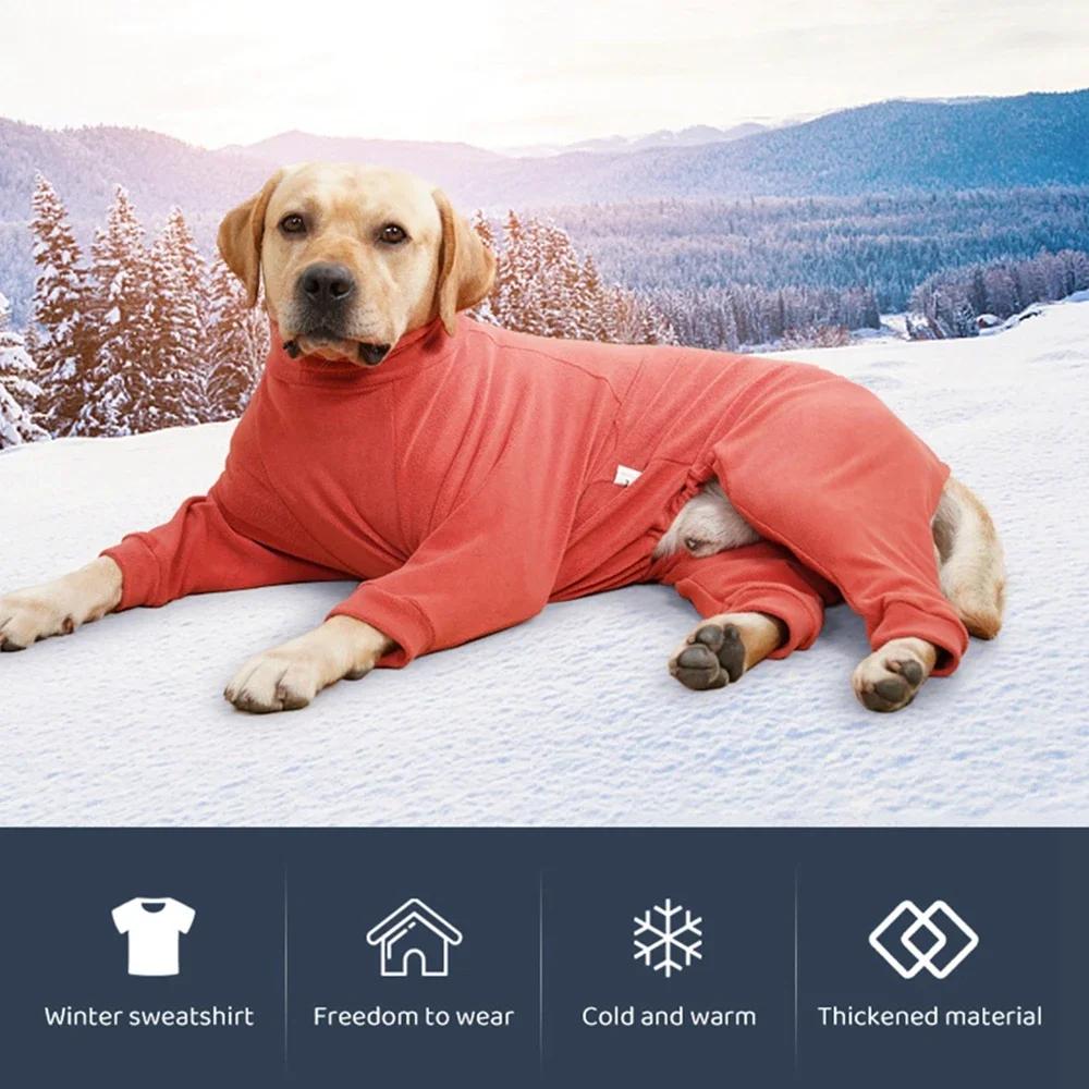 Winter Dog Pajamas Warm Outfits for Medium to Large Dogs Whippet Italian Greyhound Pet Coats Sweaters - Cozy Pet Clothing