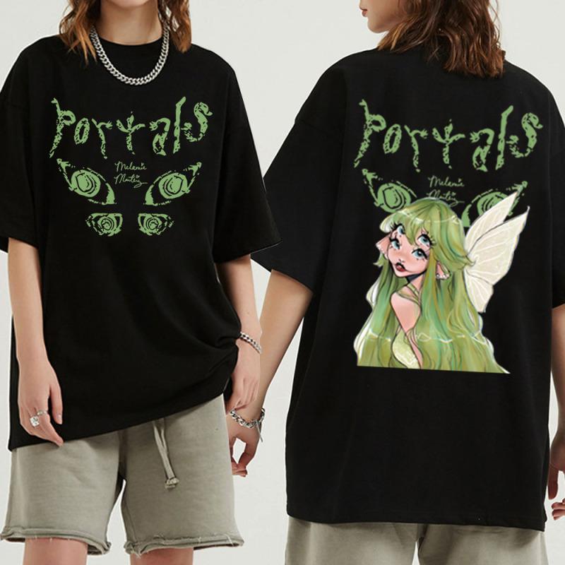 Футболка Melanie Martinez Portals Tour 2023 с круглым вырезом, музыкальная футболка с короткими рукавами, летняя футболка с короткими рукавами, уличная одежда, Harajuku