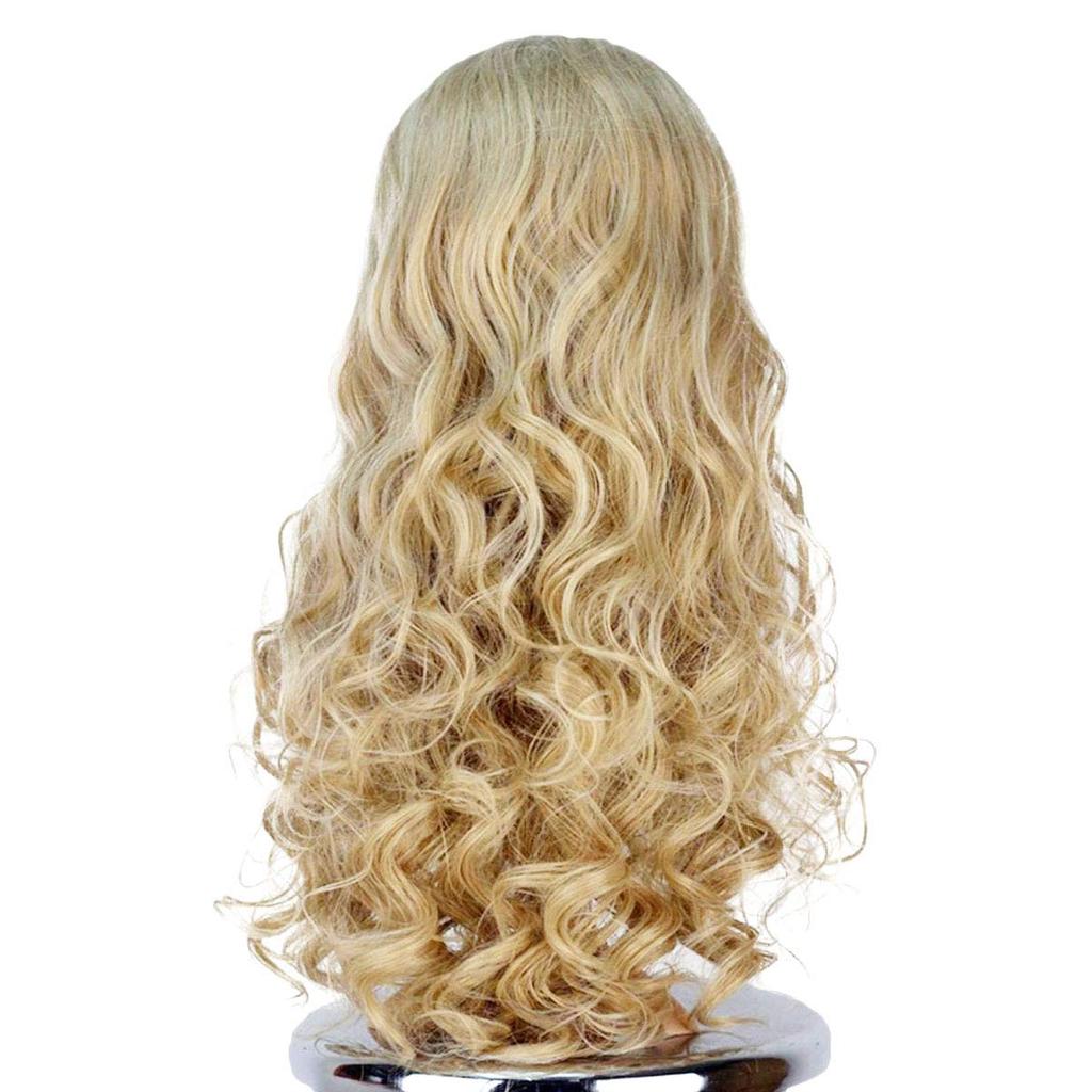 Monoii Cinderella Wig Cosplay Halloween Wig Costume Long Blonde