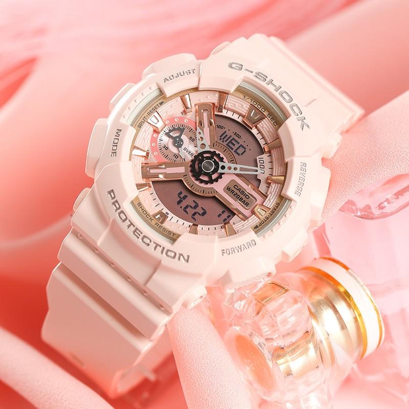 Casio Унисекс Пара Серия Настольных Черные Часы GA-100CF-1A9+GMA-S110MP-4A1