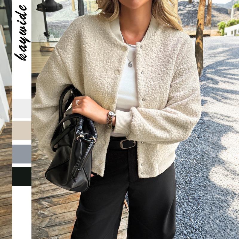 Women's Casual Button Long Sleeve Jacket 2025 Autumn and Winter