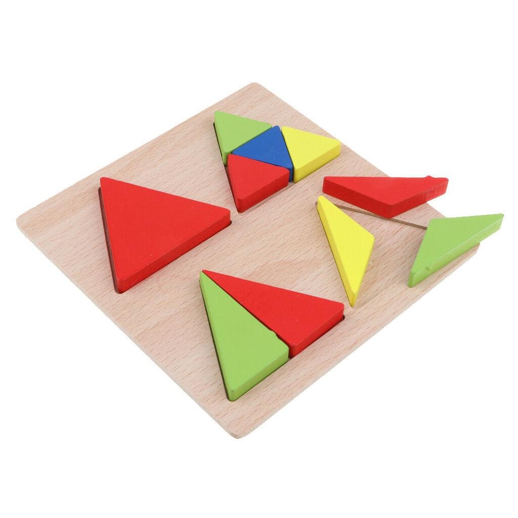 TG50025 WOODEN BLOCKS FIGURES TRIANGLES puzzle fractions