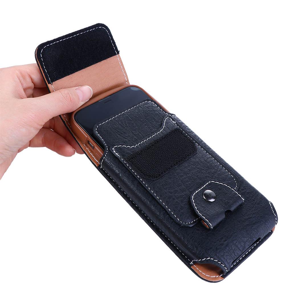 Inch Cards Holder Multifunctiona Wallet Pouch Flip Pockets Bum Bag Leather Phone Case Waist Bag