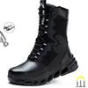 Fashion Men Boots Safety Shoes Security Steel Toe Cap Military Boots Working Steel Toe Anti-Smashing Men's Work