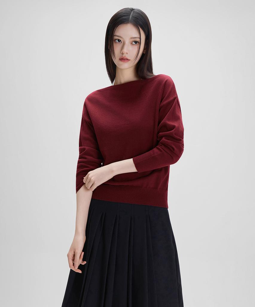 MIXXO Однотонный вязаный пуловер на одно плечо_Miwkag416T