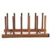 2pcs Vertical Design Dish Drying Rack Brown Color Cabinet Organizer  For Kitchen Use