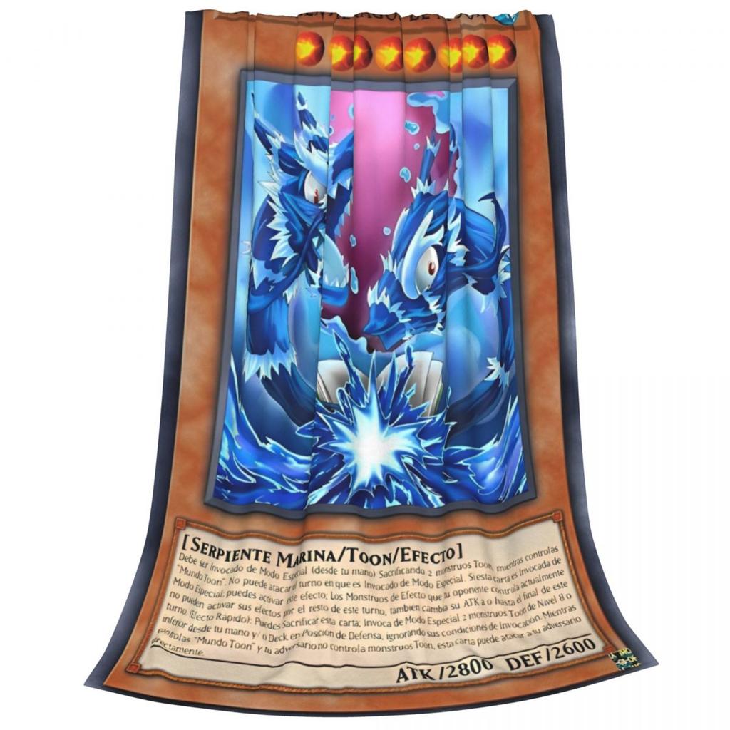 Yu Gi Oh Card Blanket Cover Plush Throw Blankets Summer Air Conditioning Portable Ultra-Soft Warm Bedsprea