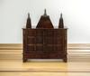 Handcrafted Wooden Pooja Mandir: Antique Style Indian Shrine, Religious Decor