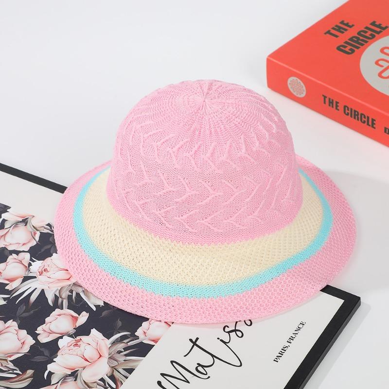 Цветной детский летний прохладный головной убор милая детская шляпа с большими полями летняя дорожная пляжная шляпа от солнца