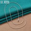 Bamboo Chain Necklace 40-75cm Gift 925 Sterling Silver Beautiful Jewelry